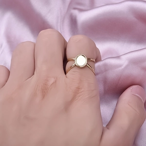 Minimalist 304 stainless steel irregular gold ring for women with unique crisscross band