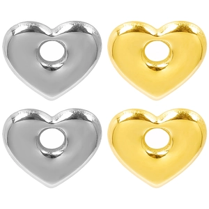 Collier Pendentif Cœur Creux en Acier Inoxydable 304 pour Femmes Bijoux de Mode en Acier Titane Minimaliste Poli Miroir