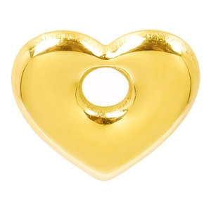 Pendentif en forme de cœur en acier inoxydable 304 doré poli avec motif évidé
