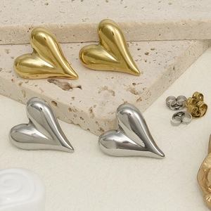 304 Edelstahl Herz Ohrstecker Für Damen Minimalistisch Spiegelpoliert Herzform Metall Schmuck Geschenk