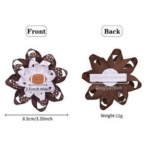 Barrette à cheveux pour enfants avec nœud papillon style rugby et pois colorés
