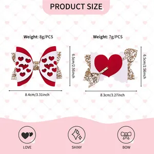 Tabella taglie dettagliata per fermagli per capelli a cuore di San Valentino