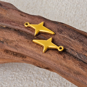 Modern gold-plated 304 stainless steel star pendants for DIY jewelry making