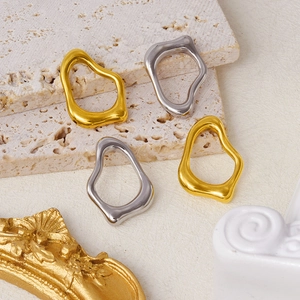 Irregular geometric 304 stainless steel pendants in gold and silver finish