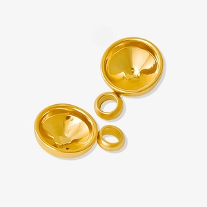 Polierte Anhängerverbinder aus 304 Edelstahl in Gold mit Spiegelglanz für DIY-Schmuckzubehör