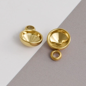 Poliertes 304 Edelstahl Glockenkappen in Gold für DIY Halsketten und Schmuckherstellung
