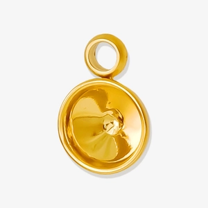 Poliertes 304 Edelstahl Gold Rundanhänger für DIY Halsketten und Armbänder Zubehör