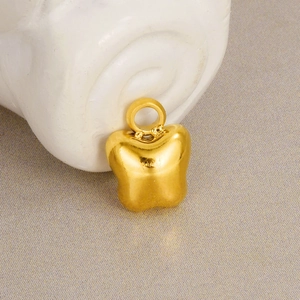 Pendentif papillon minimaliste en acier inoxydable 304 doré avec fini poli