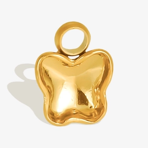 Pendentif Papillon en Acier Inoxydable Breloques Papillon en Métal Liquide Irrégulier pour Fabrication de Bijoux Collier Bracelet Accessoire DIY