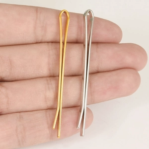 Minimalistische U-förmige Haarspangen aus 304 Edelstahl in 18K Gold und Silber poliert