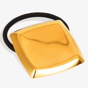 Minimalist Stainless Steel Square Geometric Hair Tie Mirror Surface High Elastic Hair Rope For Women Fashion Hair Accessories