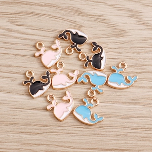Pendentifs Baleine en Alliage Émaillé pour Création de Bijoux DIY Colliers Bracelets Breloques Animalières Colorées Accessoires