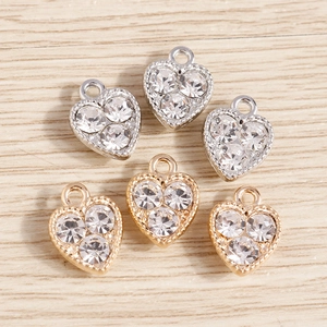Pendentif Serrure Coeur en Alliage Strass Accessoires Bijoux DIY pour la Fabrication de Colliers Bracelets Femmes Mode Breloques