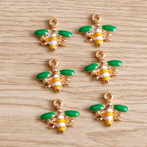 Süße Bienen Legierung Anhänger Mit Emaille Für DIY Schmuckherstellung Halsketten Armbänder INS Stil Kleine Honigbiene Charms Zubehör