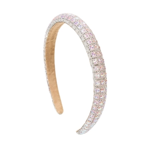 Sparkling crystal padded headband with colorful rhinestones for women hair accessory