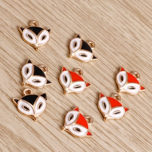 Mignon Dessin Animé Renard Émail Alliage Charmes Pour La Fabrication de Bijoux DIY Animal Pendentifs Pour Collier Bracelet Accessoire