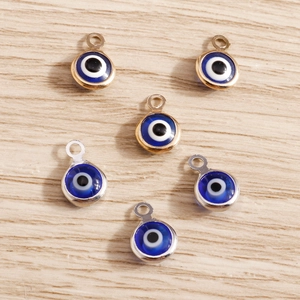 DIY Evil Eye Pendants For Jewelry Making Nazar Beads Zinc Alloy Enamel Charms For Necklace Bracelet Earring Craft Accessories