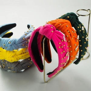 Barock Samt Haarreif Mit Gedrehtem Knoten Strass Schmetterling Metallperlen Gepolstertes Haarband Für Damen Party Haarschmuck