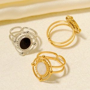 304 Stainless steel hollow palace sun spinning rings in gold and silver finish