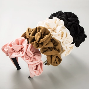 Handmade Fabric Rose Flower Headband Large 3D Floral Retro Hairband Women Fashion Party Hair Accessories