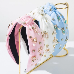 Zeemeermin Oceaan Element Geknoopte Haarband Voor Vrouwen Met Schelp Zeester Kunstparel Strass Strand Vakantie Haaraccessoires
