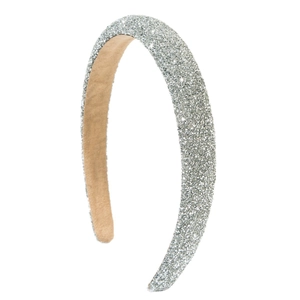 Sparkling silver rhinestone padded headband for women perfect for party and festive occasions