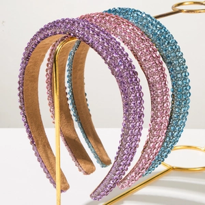 Sparkling Padded Rhinestone Headband Korean Style Baroque Sponge Hair Hoop For Women Fashion Hair Accessories
