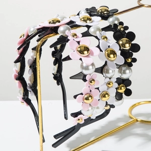 Serre-tête Fleurs et Fausses Künstliche Perles Avec Pinces Doux Coréen Marguerite Antidérapant Accessoires Cheveux Femme