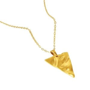 Collana minimalista in acciaio inossidabile placcato oro 18k con ciondolo a triangolo
