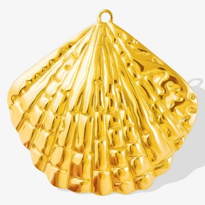 Ciondolo a Conchiglia in Acciaio Inossidabile 304 per Donna Capasanta Nautica Accessorio per Gioielli Fai da Te Solo Ciondolo Senza Catena