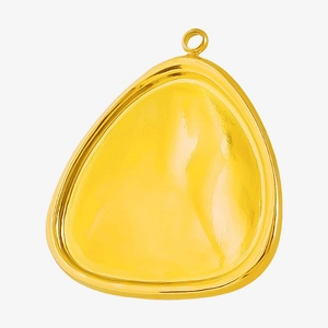 Polished gold 304 stainless steel teardrop pendant for DIY necklace and jewelry making