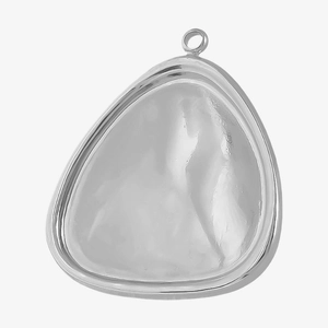 Detailed view of teardrop 304 stainless steel pendant for DIY jewelry making and necklaces