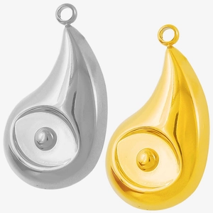 Modern 304 Stainless Steel Waterdrop Pendant For DIY Necklace Bracelet Making High Polish Gold Silver Teardrop Jewelry Charm