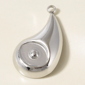 Polished 304 stainless steel waterdrop pendant connector for DIY jewelry making