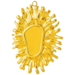 Artistic 304 stainless steel flower petal pendant with gold finish for DIY jewelry making