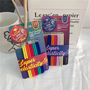 10er-Set bunte, hochelastische Haargummis für Damen und Mädchen in hellen Pastelltönen