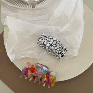 Acetate Marble Pattern Hair Claw Clip For Women Korean Style Butterfly Shape Sweet Colorful Hair Clamp Accessories