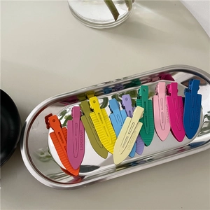 Matte Macaron Color Alloy Duckbill Hair Clips Sweet Non-Marking Makeup Styling Side Clips Fashion Women Hair Accessories