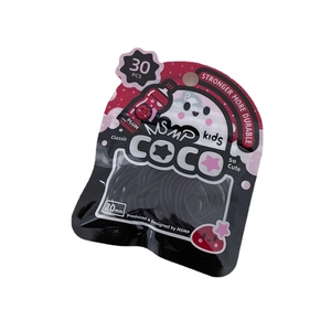 Set da 30 elastici per capelli neri durevoli da 20 mm per bambini in confezione cartoon