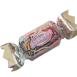 Colorful kids hair ties set in creative candy packaging with many elastic hair bands