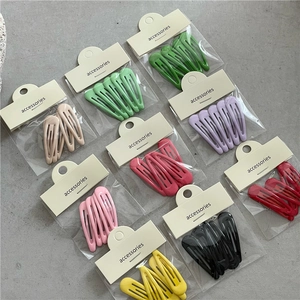 Lot de 5 barrettes à cheveux BB couleur crème macaron pour franges de filles