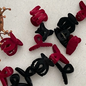 Mini Molletta per Capelli in Peluche Floccato per Donna Clip Laterale Geometrica Morbida Stile Coreano Accessori per Capelli Invernali