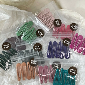 Fermagli per Capelli in Metallo a Goccia d'Acqua Stile Coreano per Donna Clip a Scatto BB in Smalto Colorato Forcine Opache Accessori per Capelli