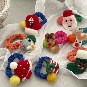 Lot de chouchous de Noël faits main avec charms mignons renne et bonhomme de neige
