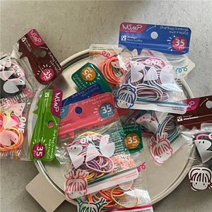 Children Colorful Elastic Hair Ties Cute Cartoon Small Rubber Bands Sweet Hair Accessories For Girls Toddler Daily Use