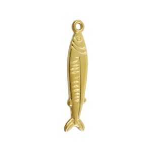 Ciondolo a forma di pesce in acciaio inossidabile 304 placcato oro 18k con squame