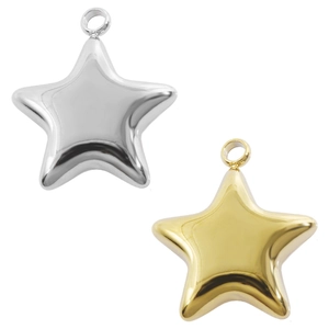 304 Edelstahl Stern Anhänger 18K Vergoldet Minimalistisch Pentagramm Charm Für DIY Schmuckherstellung Zubehör Hochglanzpoliertes Metall Stern Accessoire