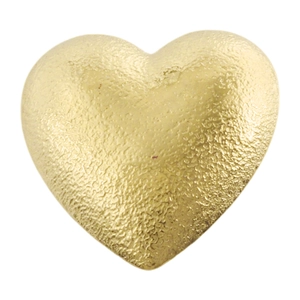 Ciondolo a cuore in acciaio inossidabile 304 con trama martellata e placcatura oro 18k
