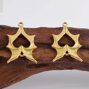 Golden 304 stainless steel star and heart bat wing pendants for DIY jewelry making