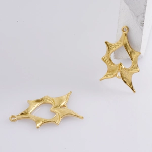 Gothic 304 stainless steel gold bat wing heart pendant for Halloween DIY jewelry making